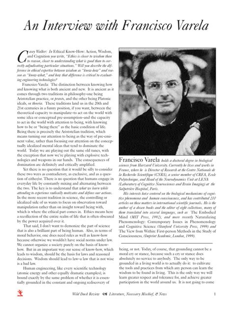 Francisco varela interview with a vampire