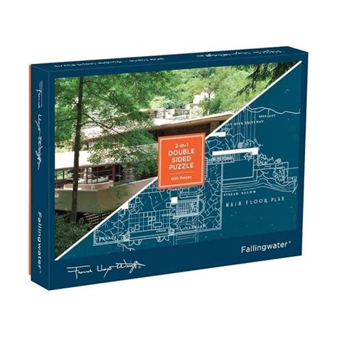 Frank Lloyd Wright Fallingwater 2-sided 500 Piece Puzzle