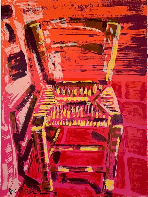 Frank Romero - Red Chair, by Chicano artist Frank Romero