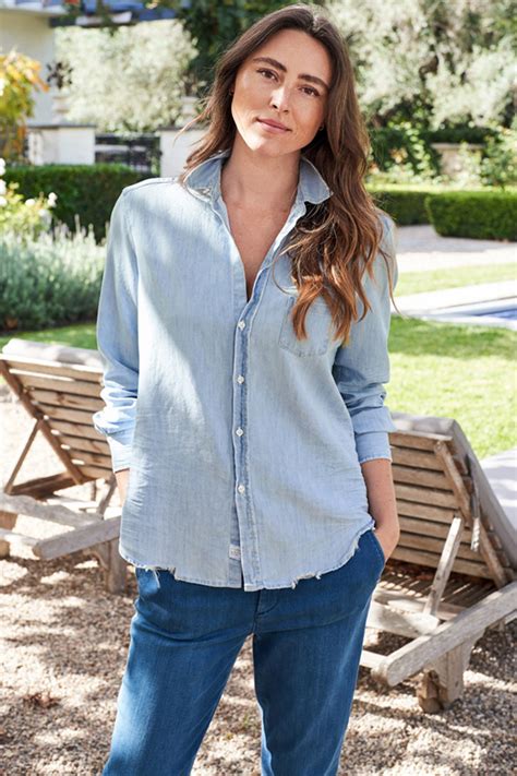 Frank eileen. Donnybrook. italian vintage denim. $298. 1 color available. Inspired by Frank and Eileen's beloved daughter, Shirley is our feminine take on an oversized button-up. When you're craving extra-relaxed comfort, Shirley is your everyday go-to you can rely on, from morning coffee to work and on to dinner. 