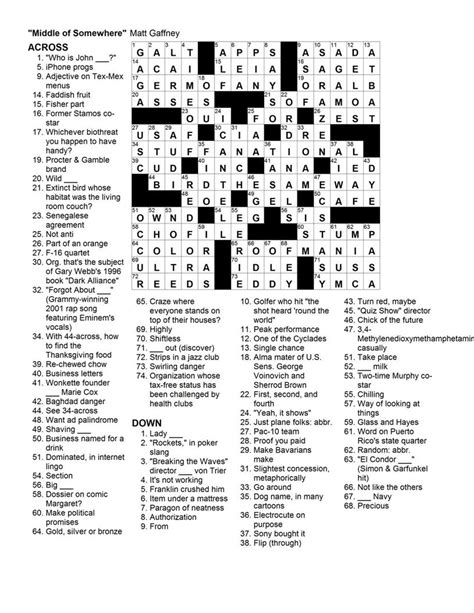 Crossword Puzzle Answers . Search for answers to a comple