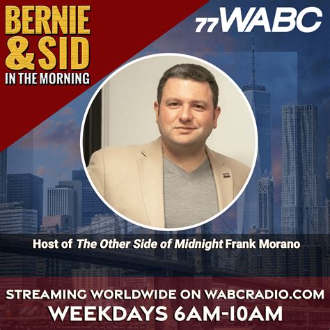 Frank morano wabc. Frank Morano. 5,891 likes · 425 talking about this. If you want to be entertained & informed simultaneously, you should listen to Frank from 1AM-5AM ET 