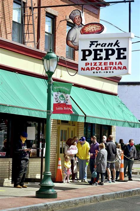 Frank pepe. Specialties: Frank Pepe Pizzeria (est. 1925) is home to white clam pizza and one of the oldest and best-known pizzerias in the country. The Wooster St. legend is home to white clam pizza and one of the world's oldest and most famous pizzerias. Known locally as Pepe's (pep-eez), it has its Original Location in the Wooster Square neighborhood of New Haven, CT. Today, there are 16 additional ... 