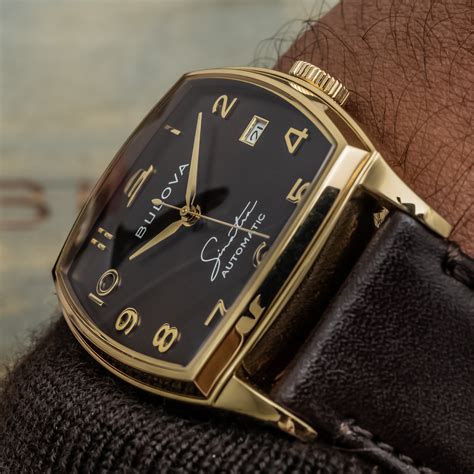 Frank sinatra watch. Product Description. Incorporating vintage Bulova designs with the unmistakable elements of legendary performer, Frank Sinatra, the â€˜My Wayâ€™ watch features ... 