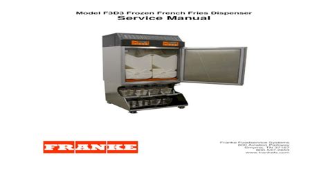 Franke arch fry dispenser service handbuch. - 1997 bayliner capri 1950 cl service manual.