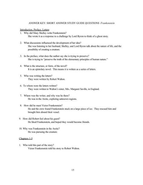 Frankenstein by mary shelley guide answer key. - In the midst of the whirlwind a manual for helping refugee children.