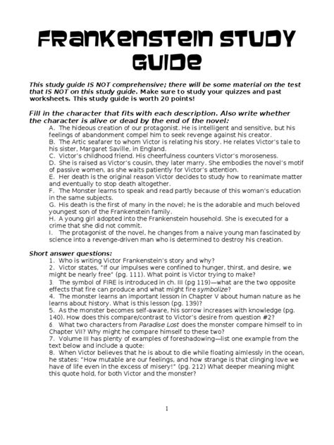 Frankenstein study guide page 21 active answers. - 2002 honda goldwing gl1800 operating manual.
