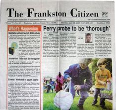 Frankston Citizen Newspaper from Frankston, Texas (TX)