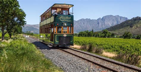 Franschhoek wine tram. Nov 28, 2016 · One of the South Africa's best wine experiences is the Wine Tram in Cape Province's Franschhoek are. It makes use of a narrow-gauge track around the vineyards originally built for transporting fruit. 