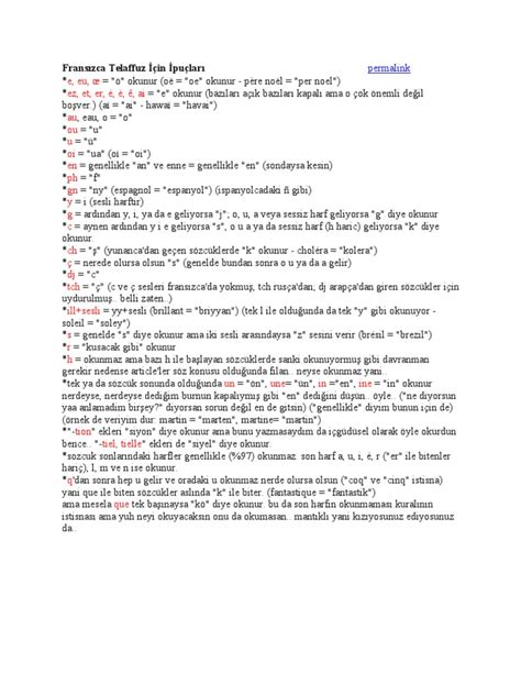 Fransizca Telafuz PDF Scribd.