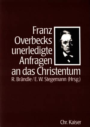 Franz overbecks unerledigte anfragen an das christentum. - Ajcc cancer staging manual 5th edition colon.