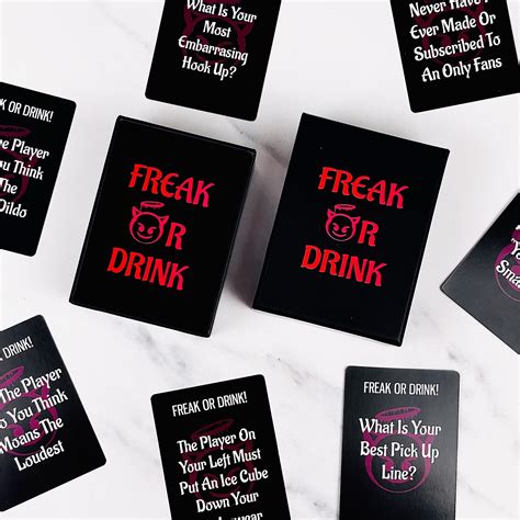 Freak or drink. NO MORE BORING BEDROOM & PARTY GAMES We Had Enough Of These Old Fashioned "Drinking Games" So We Made Our Own Game that FREAKS will LOVE! This Card Game Will Reveal How Freaky You, Your Partner & Your Friends Are Designed In The UK - Just A Freaky Couple Who Make Freaky Games! 