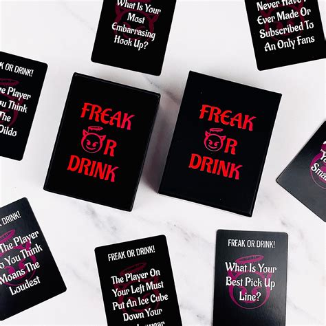 Freak or drink card game. Mar 28, 2021 · Follow along as we play one of the craziest drinking games in the world!Use discount code THIRSTY for $$$ off this: https://do-or-drink.com/ (adult games)We ... 