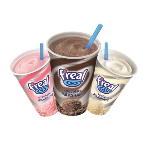 Freal milkshake. F'real Frozen Beverages Are Prepared Using The F'real Blender And Provide The Consumer With The Fresh Milkshake; 8 fL oz. Per Cup; 12 fL oz. Serving. (Serving size may slighty vary due to water added by machine, More/Less water added dependeing on desired thickness) 