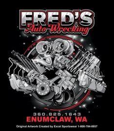 Fred's auto wrecking inc. Fred's Auto Wrecking. 209 Rainier Ave Enumclaw WA 98022 (360) 825-1643. Claim this business (360) 825-1643. Website. More. Directions Advertisement. Fred's Auto Wrecking stocks tires, batteries, fenders, doors, engines, transmissions, car & truck interiors. There is new inventory arriving daily. 