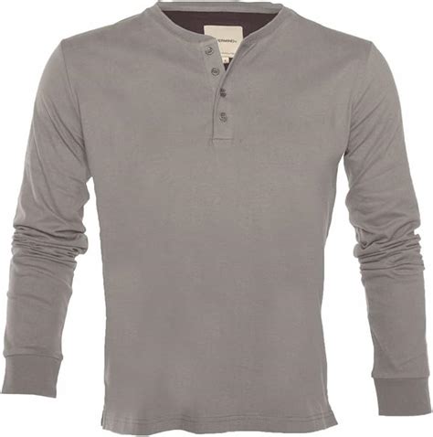 Fred Perry Herren Henley Style 100 % Baumwolle (XL) grau mit