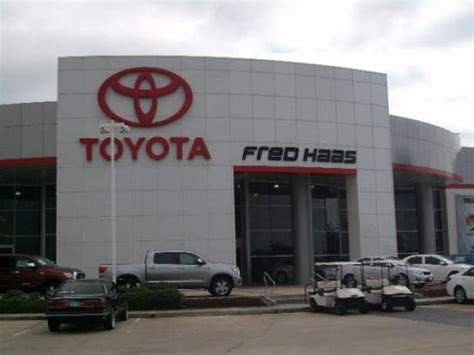 Fred haas toyota world. The biggest difference you will experience at Fred Haas Toyota World is a friendly staff of dedicated, well-trained, and experienced employees who understand and deliver the Fred Haas commitment and hospitality to customers. Reflecting the diversity of Houston today, the Fred Haas staff includes the best and the brightest of many different ... 