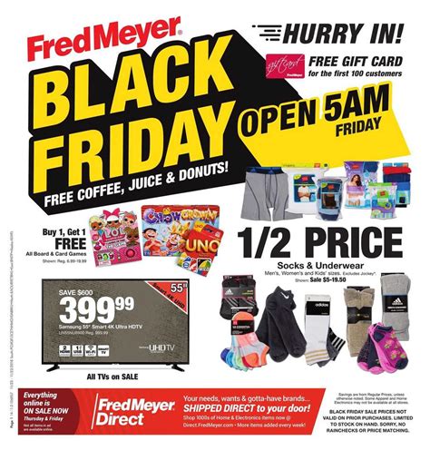 Fred meyer black friday hours. Please call the store for more information. CLOSED until 6:00 AM. 3184 Ocean Beach Hwy Longview, WA 98632 360-636-1010. View Store Details. 