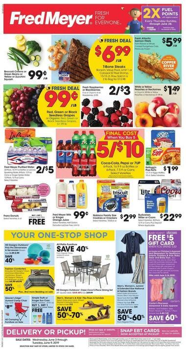 Fred meyer grants pass weekly ad. Save $15 on Your First Delivery Order*. *$15 off Your First Delivery Order of $75 or more where available when you spend $75 on total order. Must clip offer by Monday May 27, 2024, at 11:59pm PT and redeem by Monday, June 3, 2024, at 11:59pm PT. Valid only on Delivery orders where available. Not valid on in-store, Delivery Now or Ship purchases. 