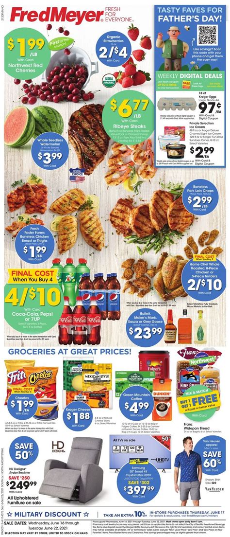 Fred meyer near me weekly ad. Please call the store for more information. OPEN until 11:00 PM. 1555 Northgate Mile Idaho Falls, ID 83401 208–535–2520. View Store Details. 