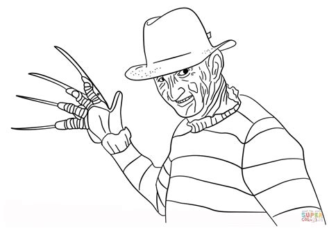 Download and print free Freddy Krueger Cartoon Coloring Page. Freddy Krueger coloring pages are a fun way for kids of all ages, adults to develop creativity, concentration, fine motor skills, and color recognition. Self-reliance and perseverance to complete any job. Have fun!
