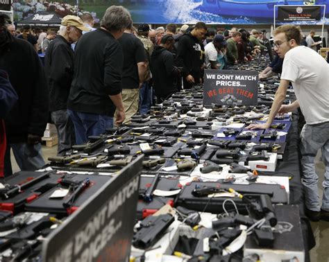 The gun show is an organized and legal event that promotes un