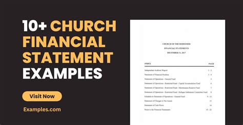 Free 10 Church Financial Statement Examples Templates Download Now Examples