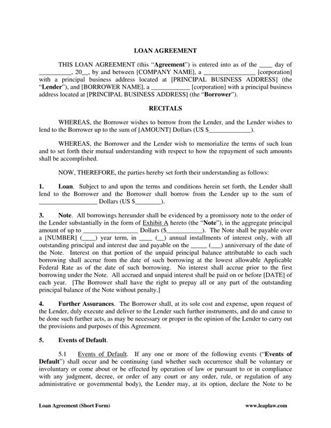 Free 10 Finance Related Agreement Forms In Pdf