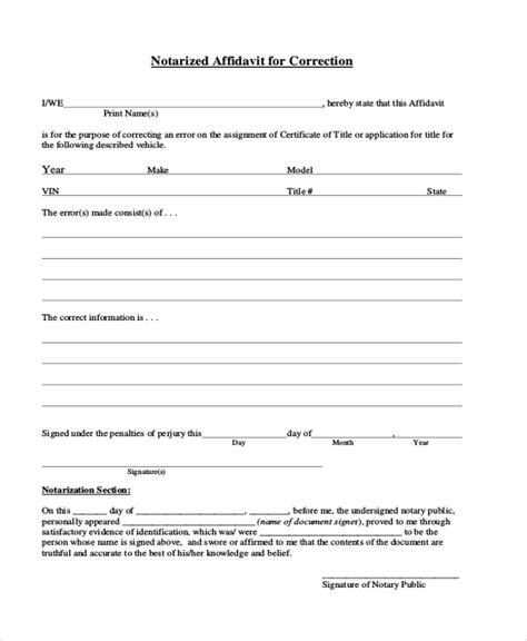 Free 10 Sample General Affidavit Forms In Pdf Ms Word Excel