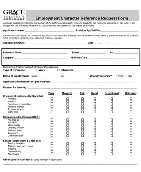 Free 10 Sample Reference Request Forms In Ms Word Pdf