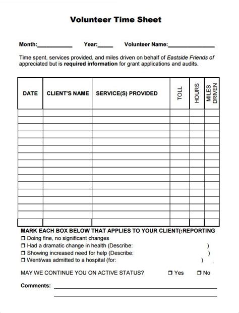 Free 10 Volunteer Timesheet Samples In Google Docs Google Sheets Excel Ms Word Numbers Pages Pdf
