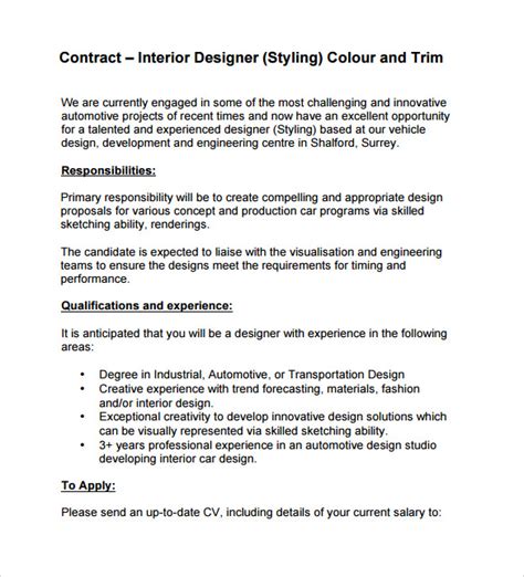 Free 12 Interior Design Contract Samples In Pdf Ms Word Google Docs Pages