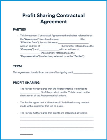 Free 12 Sample Profit Sharing Agreement Templates In Ms Word Pages Google Docs Pdf
