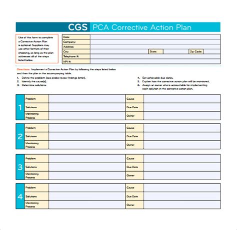 Free 14 Sample Corrective Action Plan Templates In Pdf Ms Word