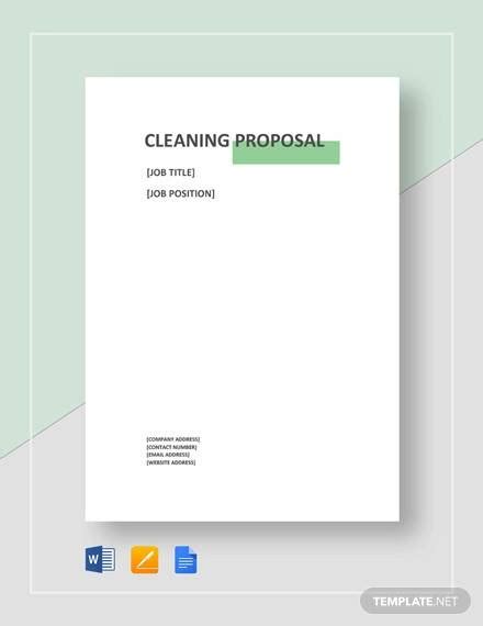 Free 19 Cleaning Proposal Samples In Pdf Ms Word Google Docs Pages