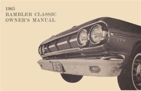 Free 1965 rambler classic owners manual. - Volvo g960 motor grader service repair manual instant download.