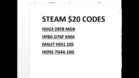 Free 20 Dollar Steam Code