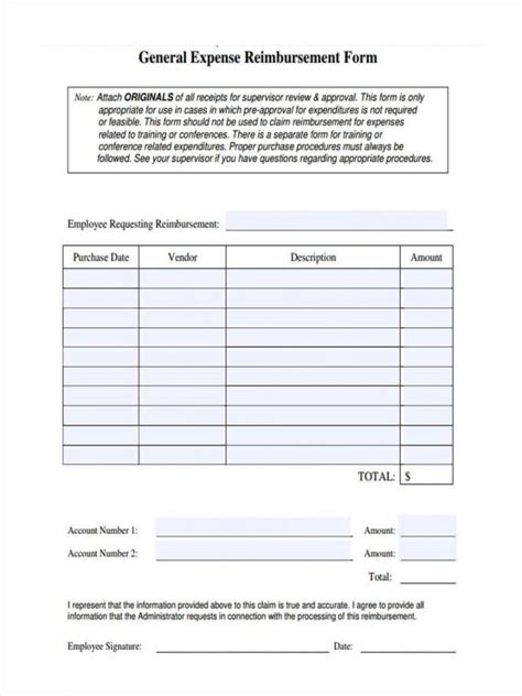 Free 20 Expense Reimbursement Forms In Pdf Ms Word Excel