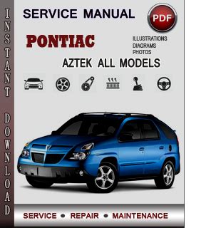 Free 2001 pontiac aztek repair manual. - 1969 4020 john deere service manual.