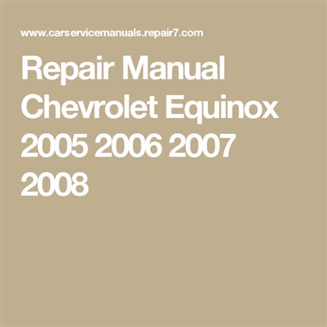 Free 2006 chevy equinox repair manual. - American red cross lifeguarding intructors manual.