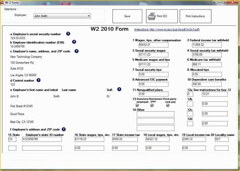 Free 2016 W2 Template Of File W2 forms for Businesses to Print and File