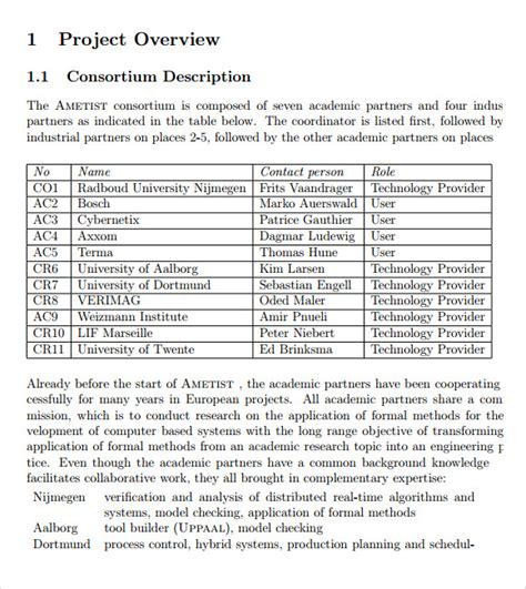 Free 26 Project Report Templates In Ms Words Apple Pages