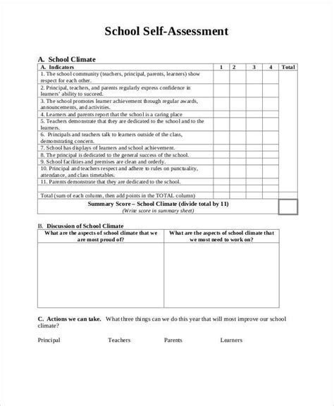 Free 29 Sample Blank Assessment Forms In Pdf Ms Word Excel