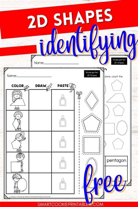 Free 2D Shapes Matching Worksheets Smart Cookie Printables