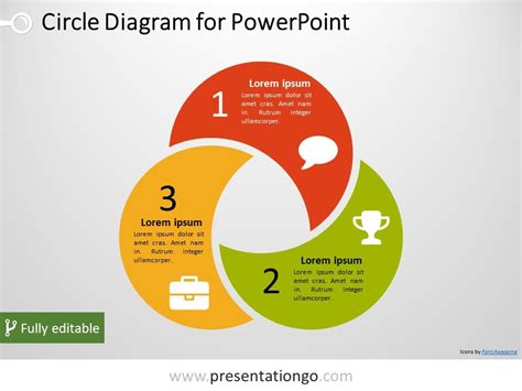 Free 3 Circle PowerPoint Diagram PowerPoint Diagrams Pinterest