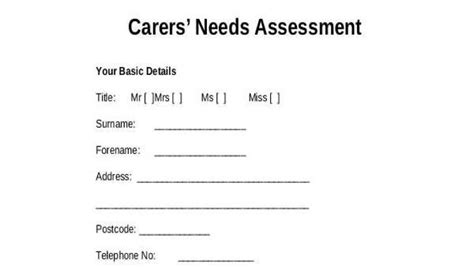 Free 33 Sample Free Assessment Forms In Ms Word Pdf Excel