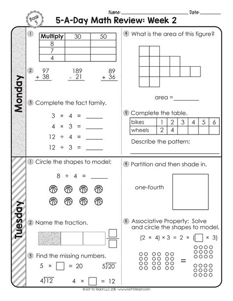 Free 3rd Grade Daily Math Worksheets Third Grade Math Worksheets Daily Math Math Fact Worksheets