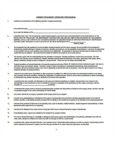 Free 42 Consent Forms In Pdf Ms Word Excel
