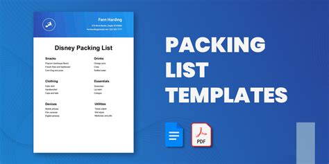 Free 44+ Packing List Templates PDF, DOC, Excel Free & Premium