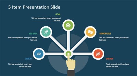 Free 5 Item Presentation Slide for PowerPoint SlideModel